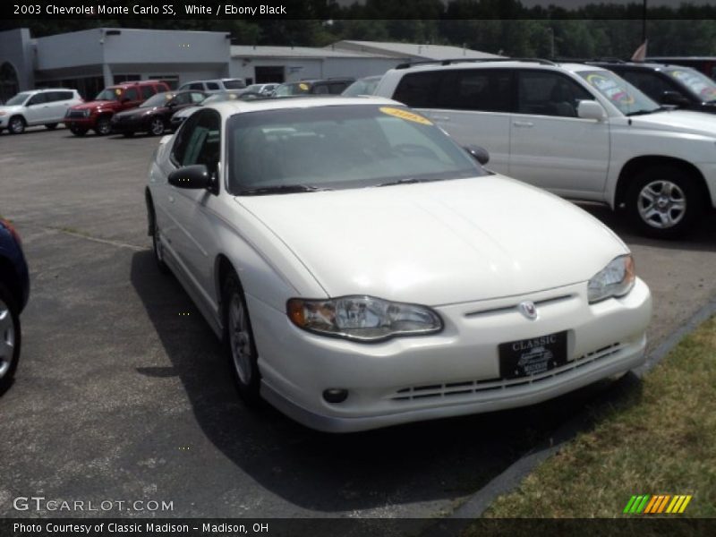 White / Ebony Black 2003 Chevrolet Monte Carlo SS
