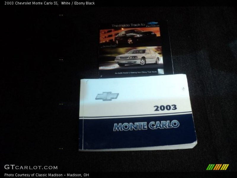White / Ebony Black 2003 Chevrolet Monte Carlo SS