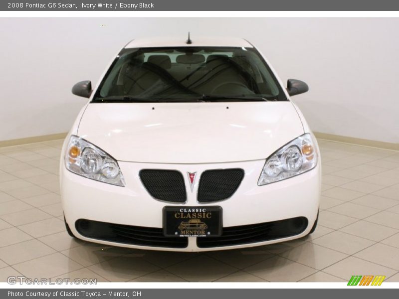Ivory White / Ebony Black 2008 Pontiac G6 Sedan