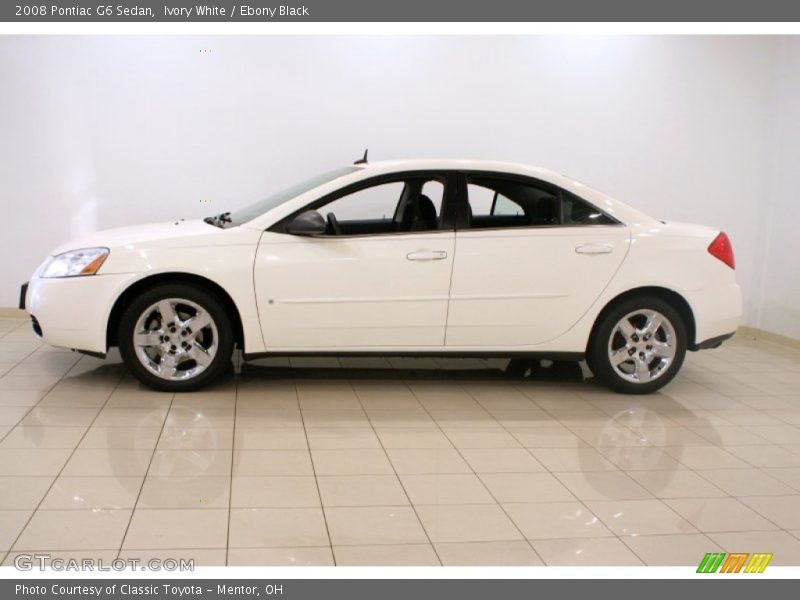 Ivory White / Ebony Black 2008 Pontiac G6 Sedan