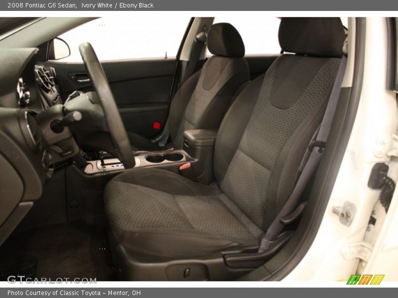 Ivory White / Ebony Black 2008 Pontiac G6 Sedan