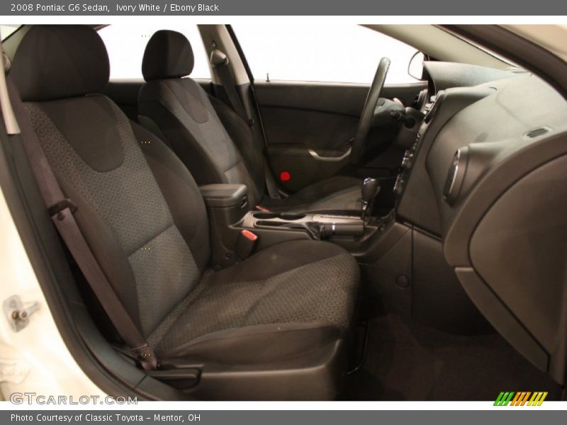 Ivory White / Ebony Black 2008 Pontiac G6 Sedan