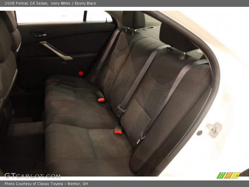 Ivory White / Ebony Black 2008 Pontiac G6 Sedan