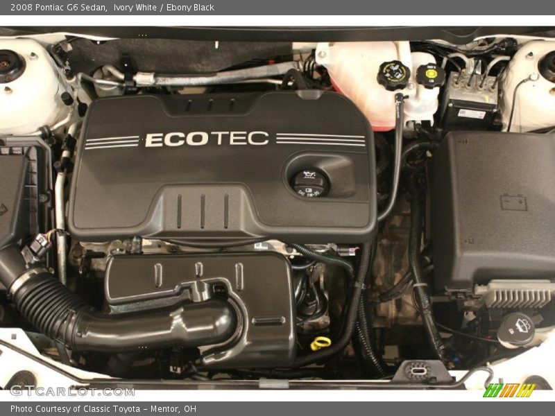 Ivory White / Ebony Black 2008 Pontiac G6 Sedan