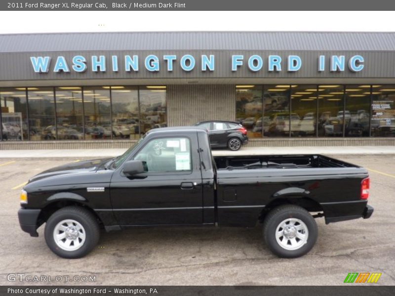 Black / Medium Dark Flint 2011 Ford Ranger XL Regular Cab