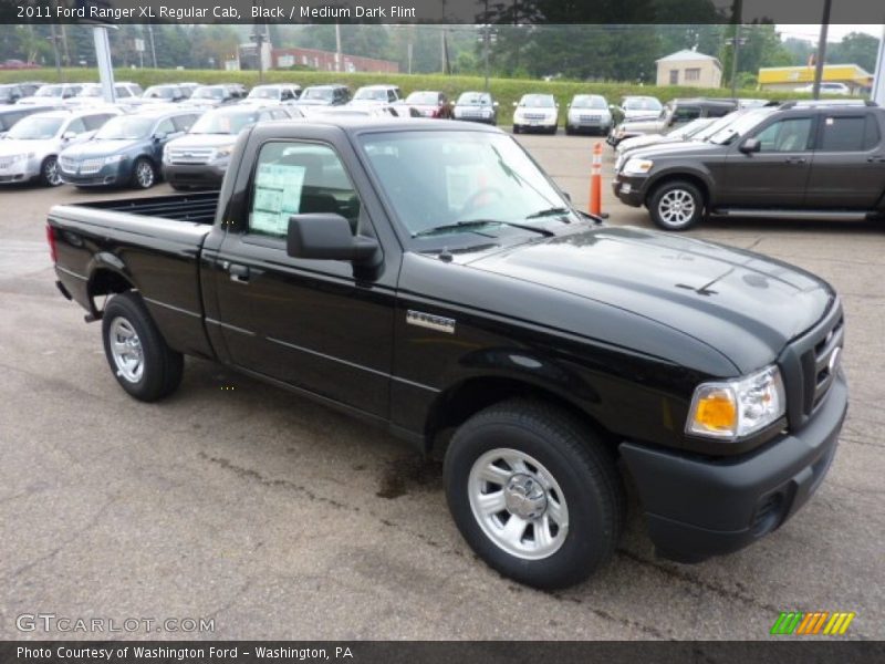 Black / Medium Dark Flint 2011 Ford Ranger XL Regular Cab