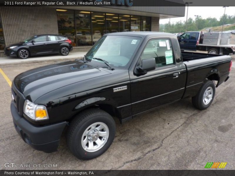 Black / Medium Dark Flint 2011 Ford Ranger XL Regular Cab