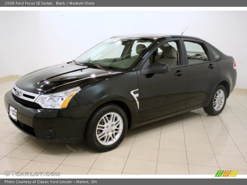 Black / Medium Stone 2008 Ford Focus SE Sedan