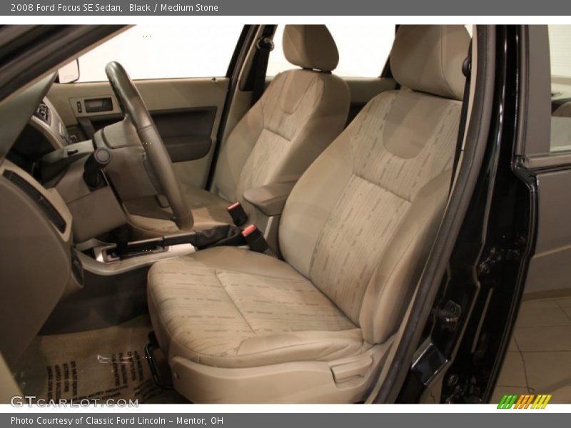 Black / Medium Stone 2008 Ford Focus SE Sedan