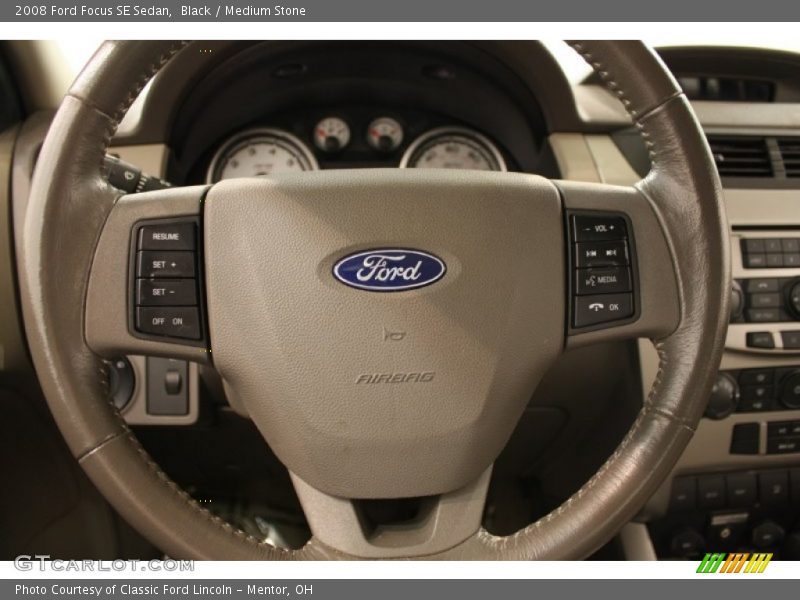 Black / Medium Stone 2008 Ford Focus SE Sedan