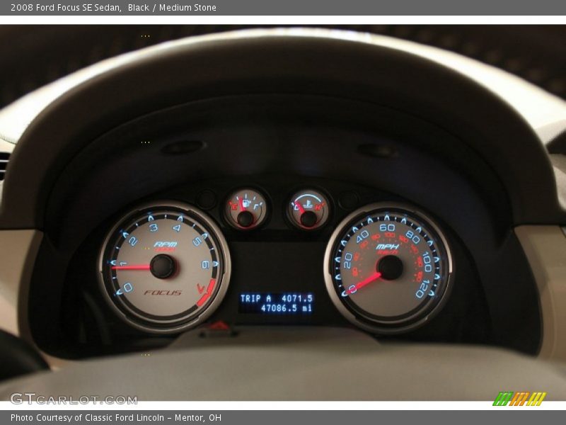 Black / Medium Stone 2008 Ford Focus SE Sedan