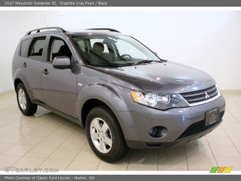 Graphite Gray Pearl / Black 2007 Mitsubishi Outlander ES