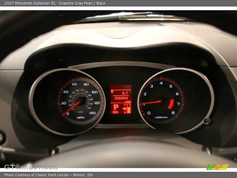 Graphite Gray Pearl / Black 2007 Mitsubishi Outlander ES