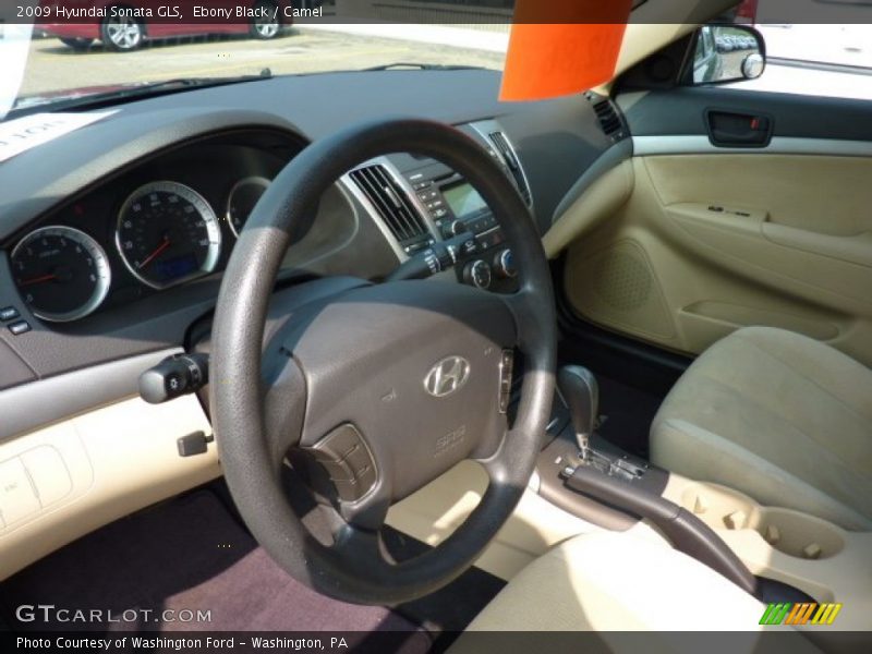 Ebony Black / Camel 2009 Hyundai Sonata GLS