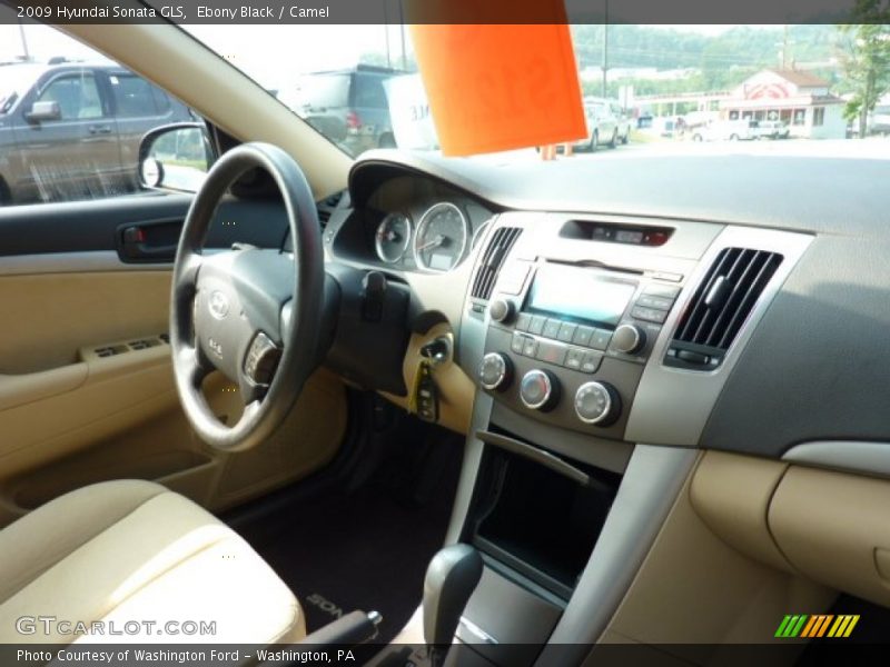 Ebony Black / Camel 2009 Hyundai Sonata GLS
