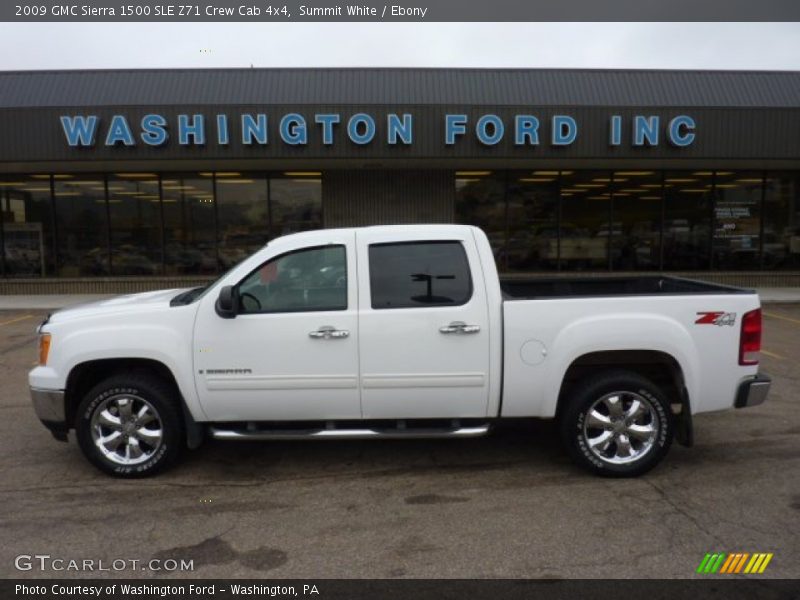 Summit White / Ebony 2009 GMC Sierra 1500 SLE Z71 Crew Cab 4x4