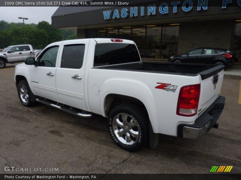 Summit White / Ebony 2009 GMC Sierra 1500 SLE Z71 Crew Cab 4x4