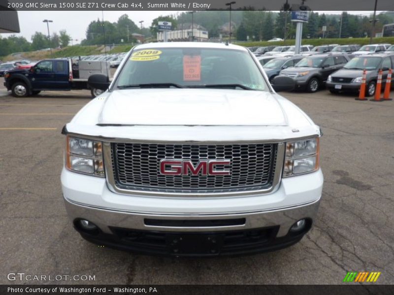 Summit White / Ebony 2009 GMC Sierra 1500 SLE Z71 Crew Cab 4x4
