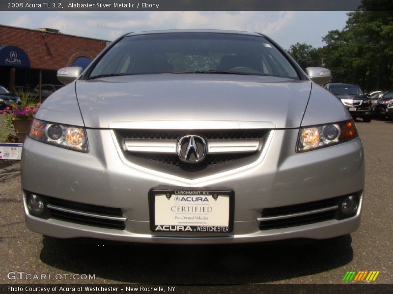 Alabaster Silver Metallic / Ebony 2008 Acura TL 3.2