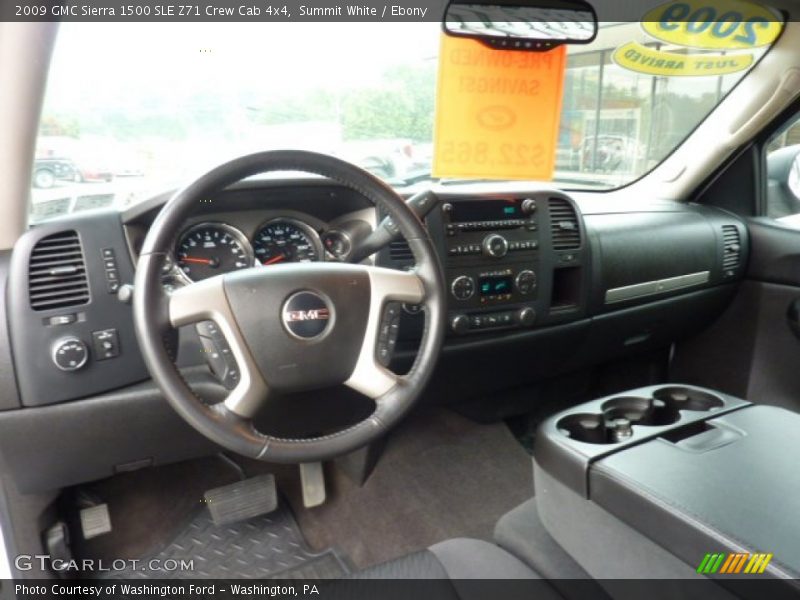 Summit White / Ebony 2009 GMC Sierra 1500 SLE Z71 Crew Cab 4x4