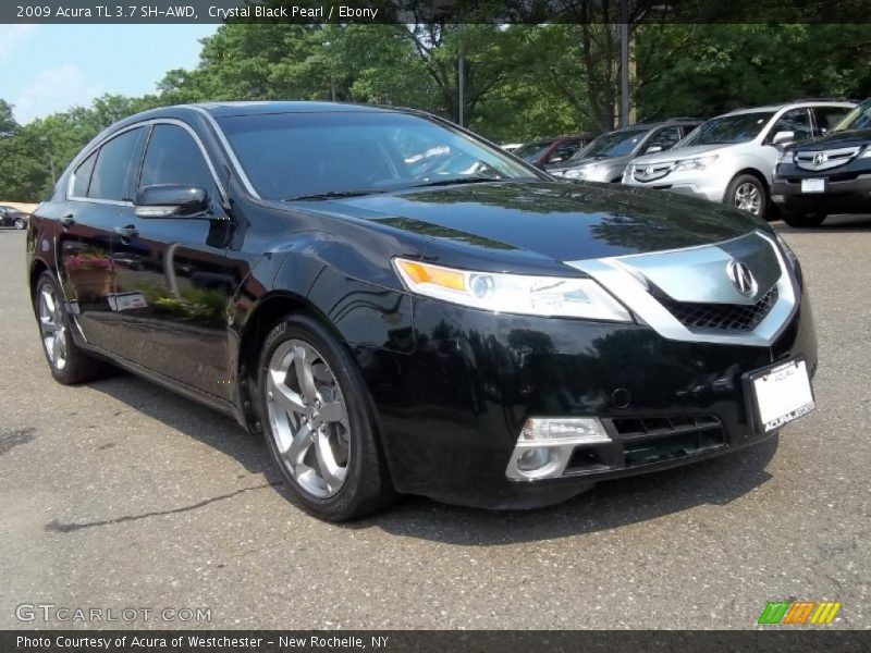Crystal Black Pearl / Ebony 2009 Acura TL 3.7 SH-AWD