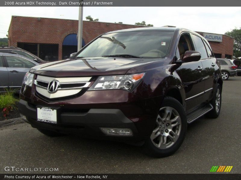 Dark Cherry Pearl / Parchment 2008 Acura MDX Technology