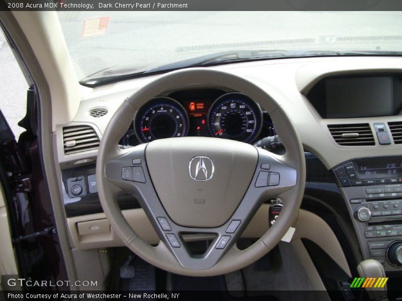 Dark Cherry Pearl / Parchment 2008 Acura MDX Technology