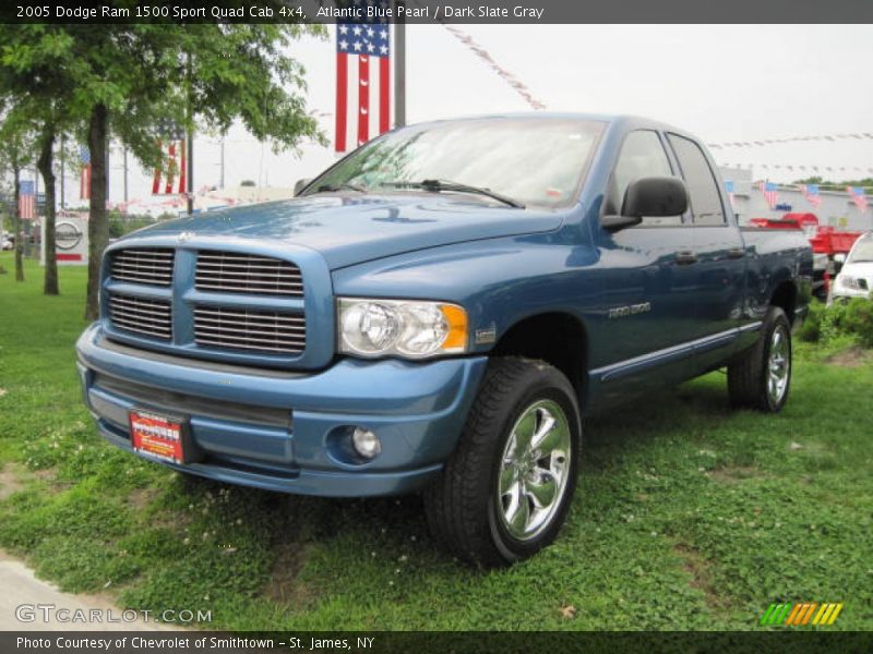 Atlantic Blue Pearl / Dark Slate Gray 2005 Dodge Ram 1500 Sport Quad Cab 4x4
