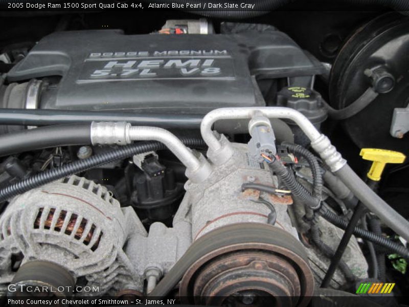 Atlantic Blue Pearl / Dark Slate Gray 2005 Dodge Ram 1500 Sport Quad Cab 4x4