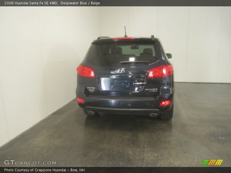 Deepwater Blue / Beige 2008 Hyundai Santa Fe SE 4WD