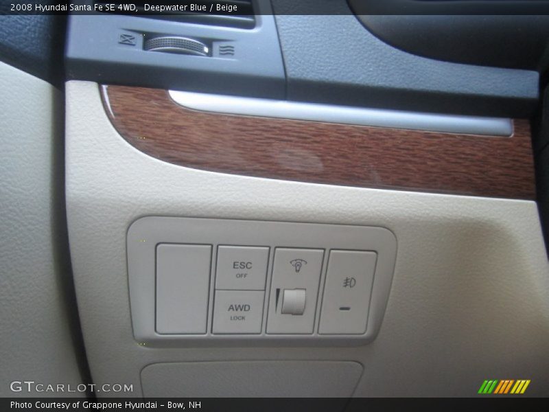 Deepwater Blue / Beige 2008 Hyundai Santa Fe SE 4WD
