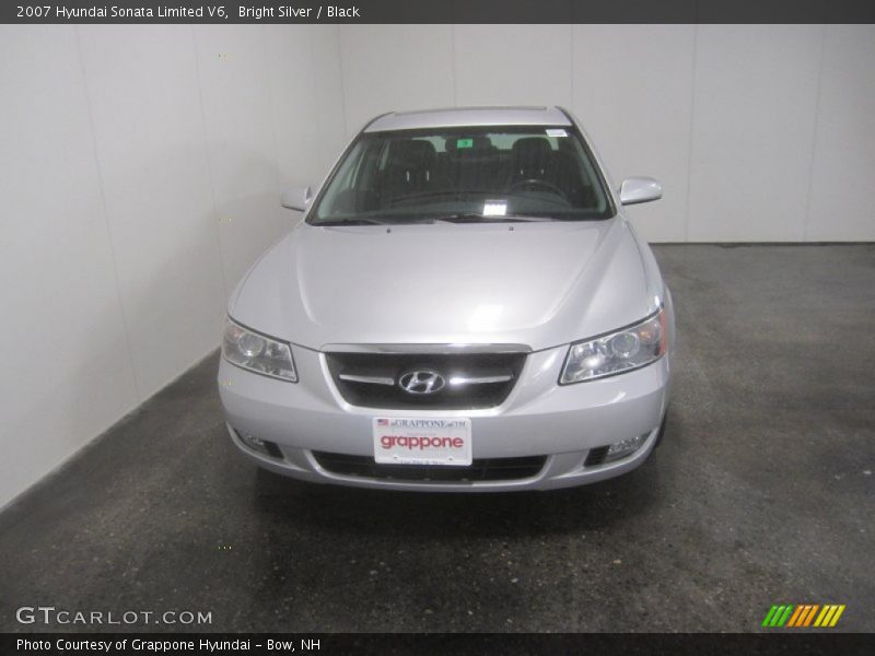 Bright Silver / Black 2007 Hyundai Sonata Limited V6