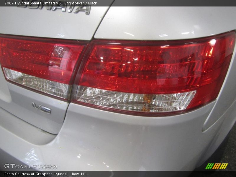 Bright Silver / Black 2007 Hyundai Sonata Limited V6