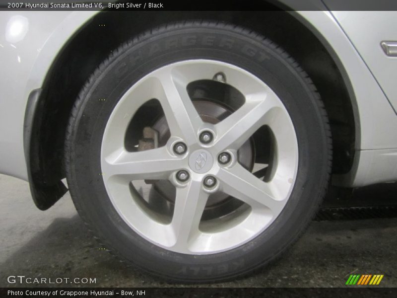 Bright Silver / Black 2007 Hyundai Sonata Limited V6