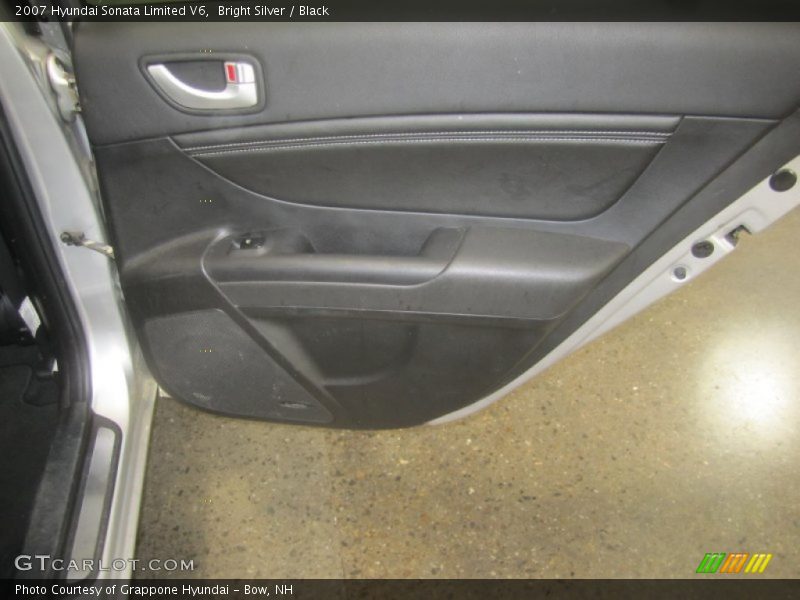 Bright Silver / Black 2007 Hyundai Sonata Limited V6