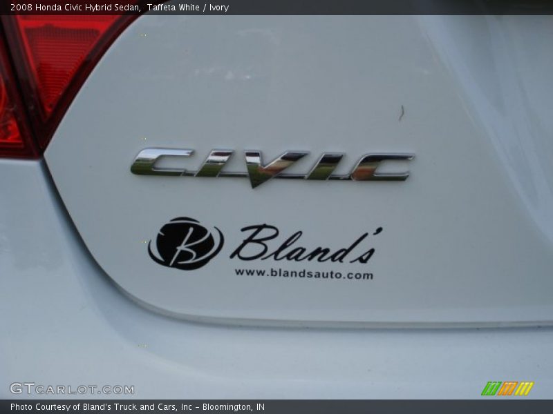 Taffeta White / Ivory 2008 Honda Civic Hybrid Sedan