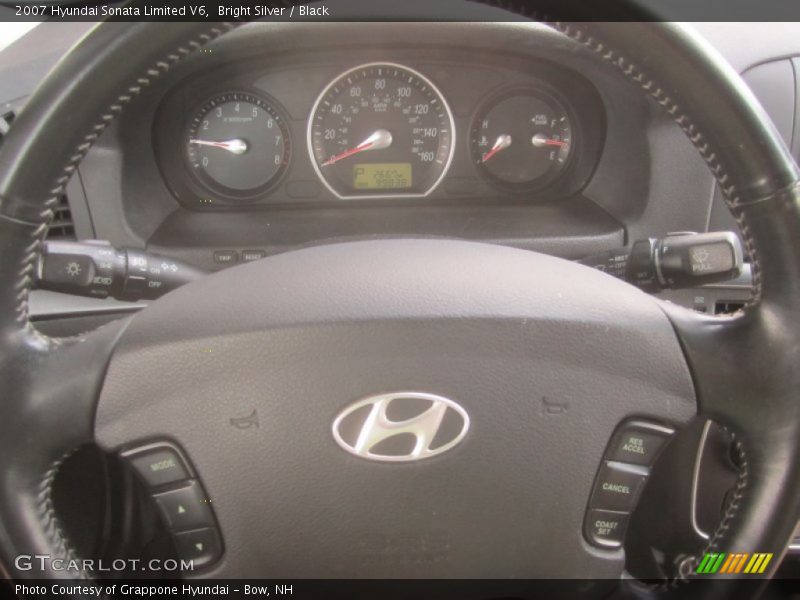 Bright Silver / Black 2007 Hyundai Sonata Limited V6