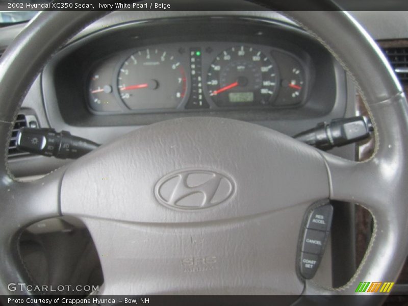 Ivory White Pearl / Beige 2002 Hyundai XG350 Sedan