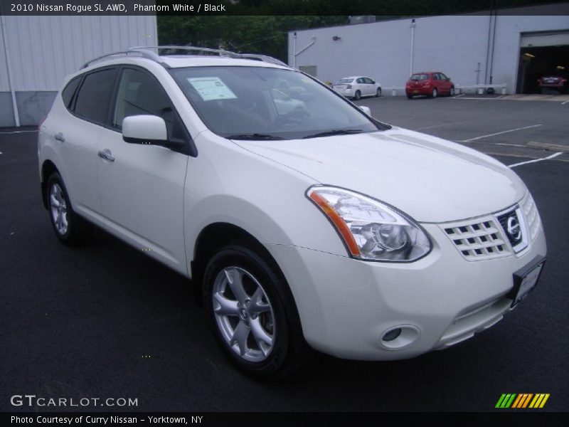 Phantom White / Black 2010 Nissan Rogue SL AWD