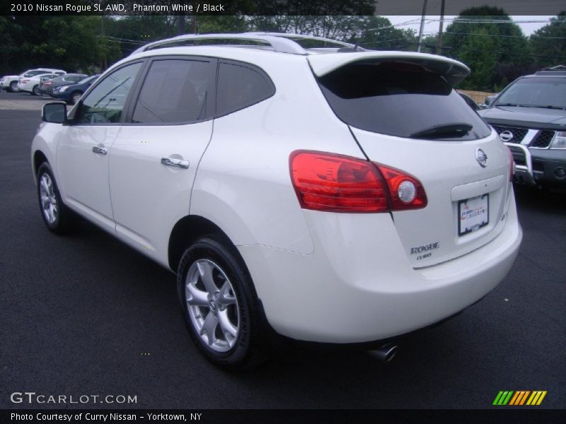 Phantom White / Black 2010 Nissan Rogue SL AWD