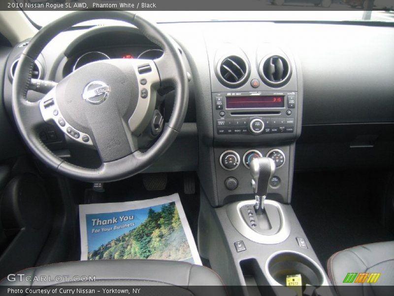 Phantom White / Black 2010 Nissan Rogue SL AWD