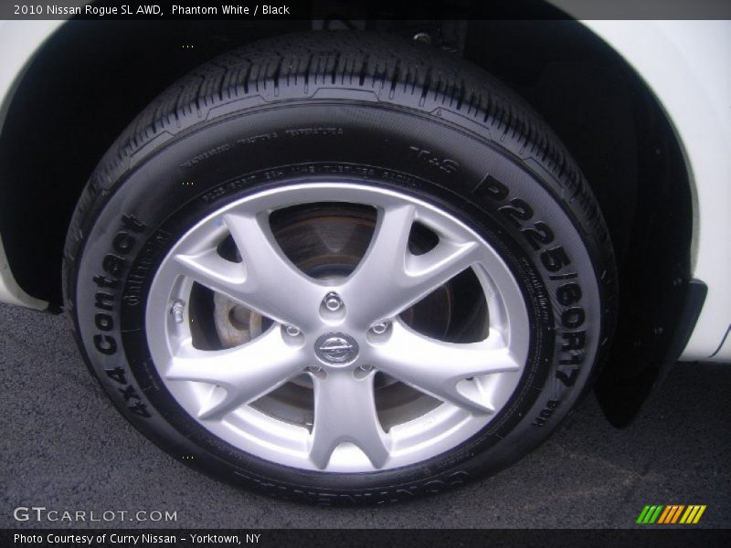 Phantom White / Black 2010 Nissan Rogue SL AWD