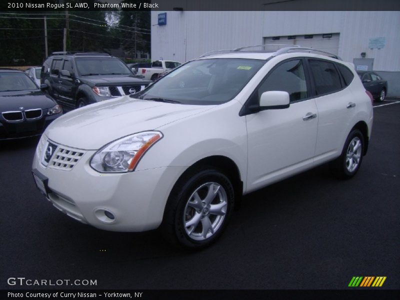 Phantom White / Black 2010 Nissan Rogue SL AWD