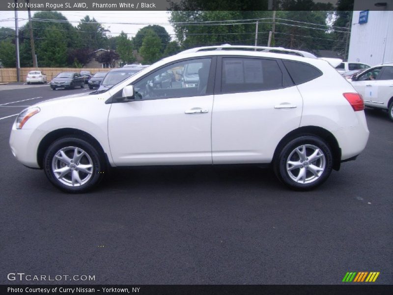 Phantom White / Black 2010 Nissan Rogue SL AWD