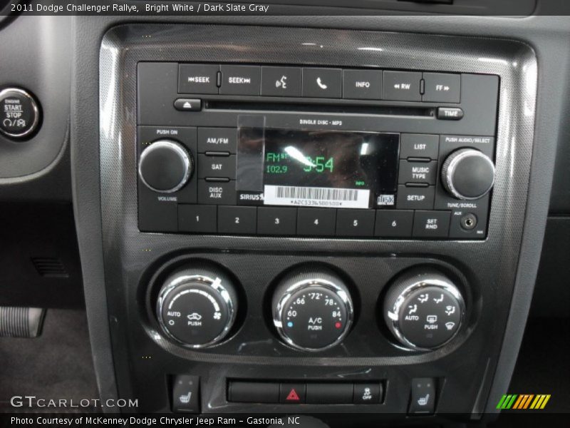 Bright White / Dark Slate Gray 2011 Dodge Challenger Rallye