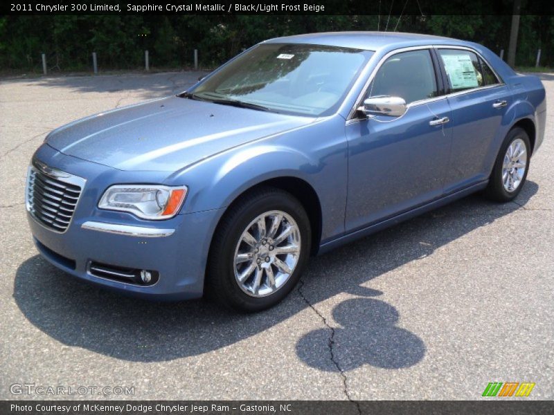 Sapphire Crystal Metallic / Black/Light Frost Beige 2011 Chrysler 300 Limited