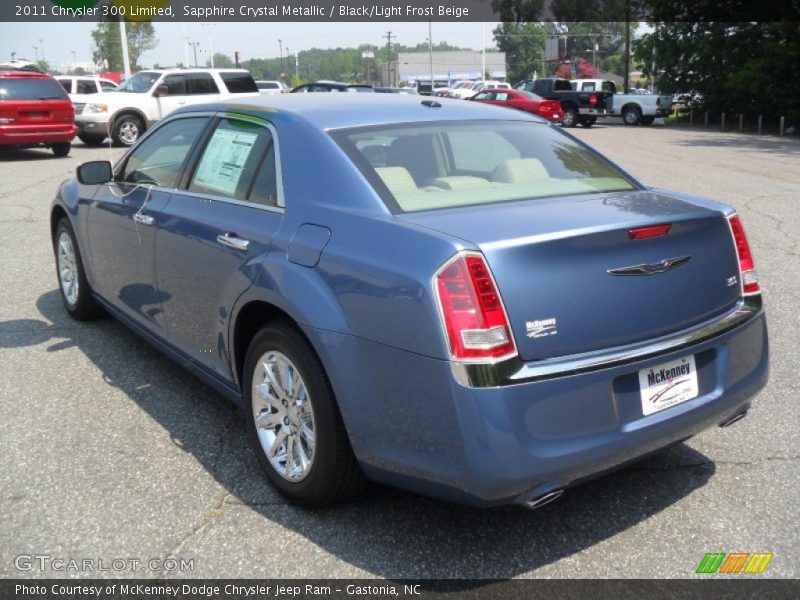 Sapphire Crystal Metallic / Black/Light Frost Beige 2011 Chrysler 300 Limited