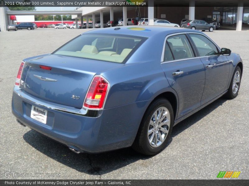 Sapphire Crystal Metallic / Black/Light Frost Beige 2011 Chrysler 300 Limited
