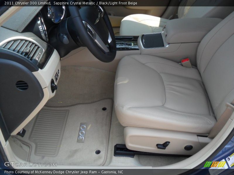 Sapphire Crystal Metallic / Black/Light Frost Beige 2011 Chrysler 300 Limited