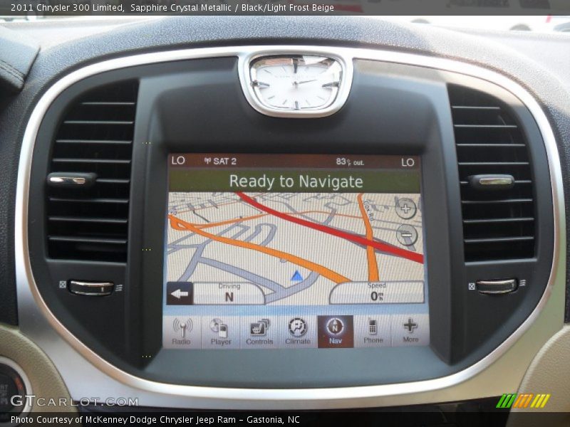 Sapphire Crystal Metallic / Black/Light Frost Beige 2011 Chrysler 300 Limited